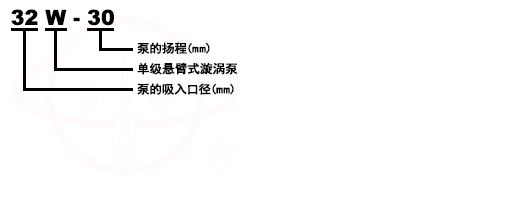 W型單級(jí)懸臂式漩渦泵型號(hào)意義